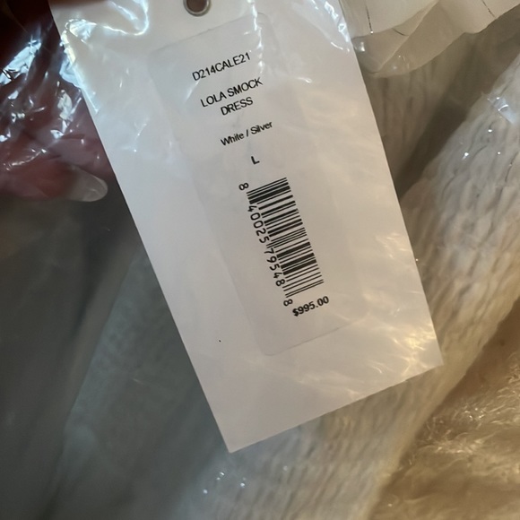 Caroline constas Lola smocked silk blend high low gown nwt large - Picture 4 of 6